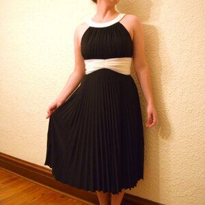 Black & White Sleeveless Cocktail Dress with matching bolero